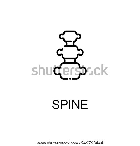 Spine flat icon. Single high quality outline symbol of human body for web design or mobile app. Thin line signs of spine for design logo, visit card, etc. Outline pictogram of spine