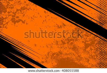 Vector Comic Book and Journal Background. Comic Book and Journal Orange Grunge Background and Texture. Vector Illustration with Halftone Dots for Comic Book and Journal