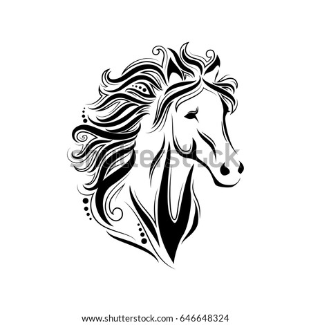 horse profile design white head against stock vector 719422951 horse profile design white head against stock vector 719422951