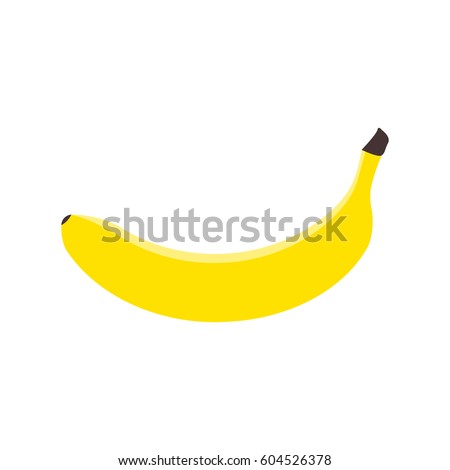 Banana fruit icon. Banana isolated on white background. Vector illustration.