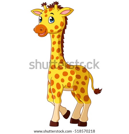 Cute Giraffe Cartoon Stock Vector 228838630 - Shutterstock