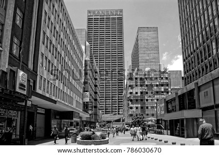 Urban landscape people walk in the city the modern view of johannesburg the Urban landscape people walk in the city the modern view of johannesburg the