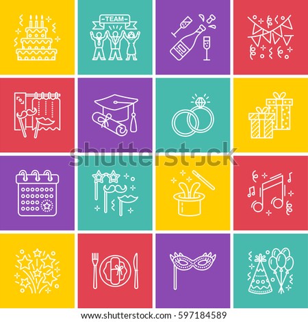 Event Agency Wedding Organization Vector Line Stock Vector ...