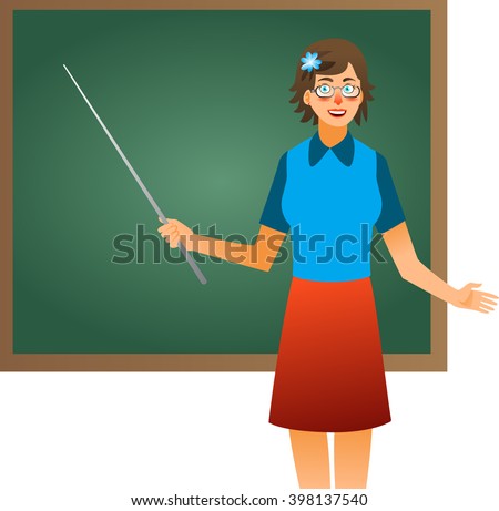 Teacher Teaching Stock Vector 51942892 - Shutterstock