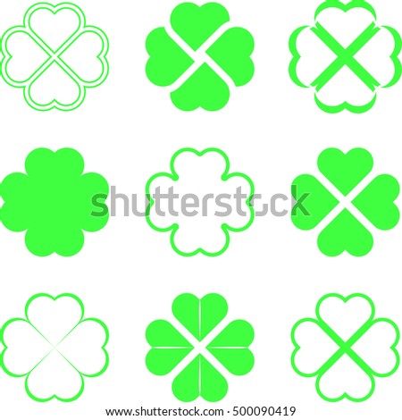 shamrock pattern background st patricks day design stock vector