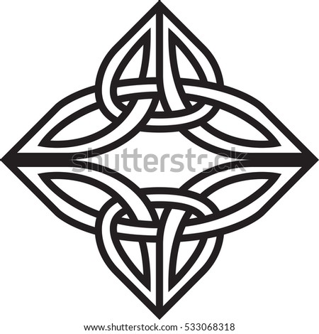 Triquetra Heart Paganism Celtic Endless Knot Stock Vector 185884514 ...