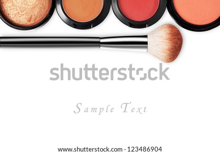 makeup set isolated on white background