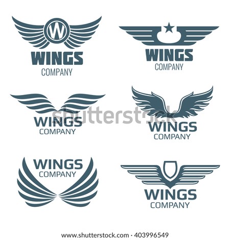 vector wings logo set winged logo stock vector 403996549 vector wings logo set winged logo stock vector 403996549