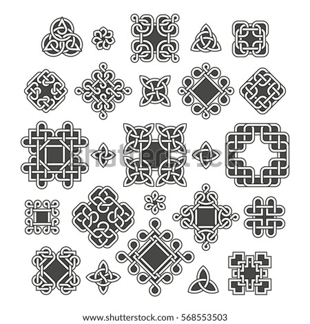 chinese celtic endless knots patterns vector stock vector chinese celtic endless knots patterns vector stock vector