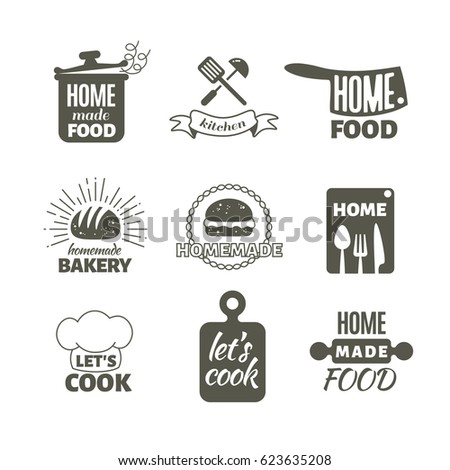 vector home food Drawn Set Stock Hand Kitchen Posters Quotes Vector