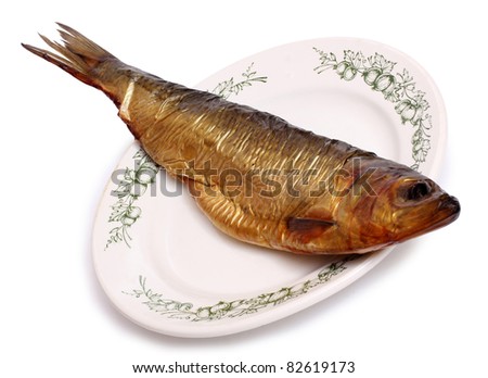 color photo of a herring on dish