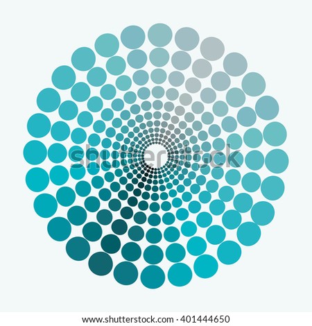 Dots Spiral Circle Design Pattern Over Stock Illustration 127687169 ...