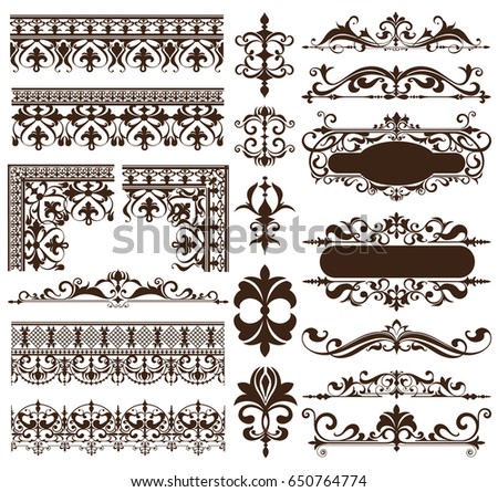 Art Deco Design Elements art deco design elements vintage ornaments stock vector 599530664 Art Deco Design Elements art deco design elements vintage ornaments stock vector 599530664