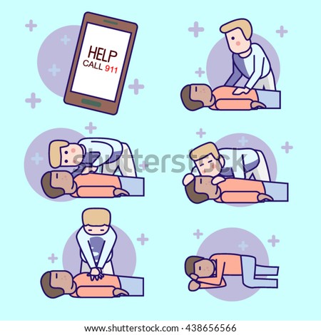 CPR Cardio Pulmonary Resuscitation Design Illustration Stock Vector ...