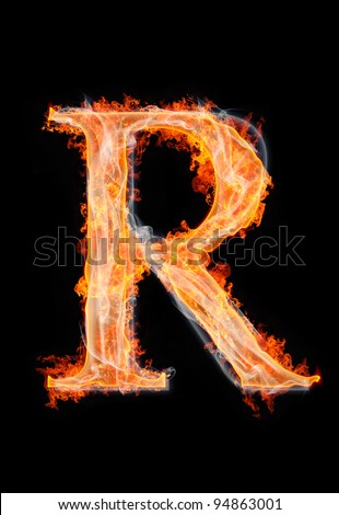 Flame Shape Letter R Stock Illustration 53136898 - Shutterstock