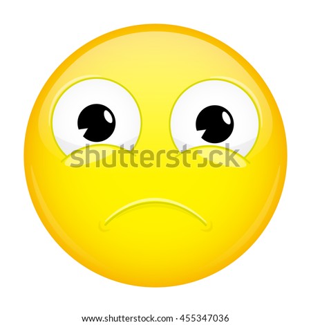 Sad Emoji Bad Emotion Hurt Emoticon Stock Vector 455347036 - Shutterstock