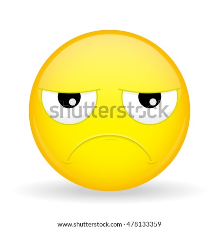 Sad Emoticon Hurt Emoticon Unhappy Emoticon Stock Vector 478133359 ...