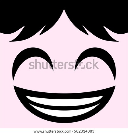 happy face draw stock vector 582314383 shutterstock