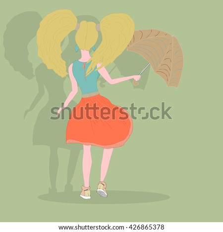 Card Happy Day Beautiful Mother Silhouette Stock Vector 127210838 ...