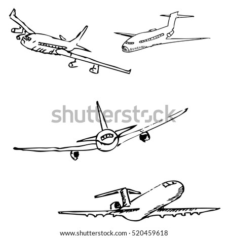 Aeroplane Sketch Stock Images, Royalty-Free Images & Vectors | Shutterstock