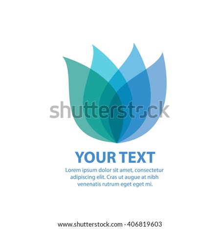 Blue Leaf Logo Stock Vector 406819603 - Shutterstock