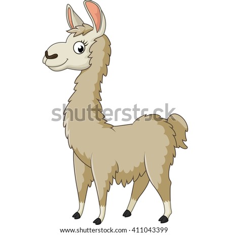 Llama Cartoon Stock Vector 411043399 - Shutterstock