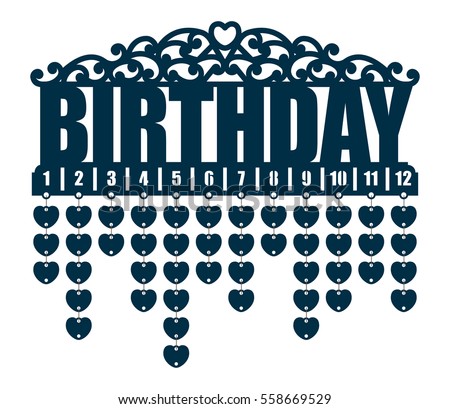 Download Family Birthday Calendar Hearttags Anniversary Reminder Stock Vector 558669529 - Shutterstock