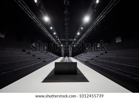 Empty Hall Fashion Shows Catwalk Rows Stock Photo (Royalty Free ...