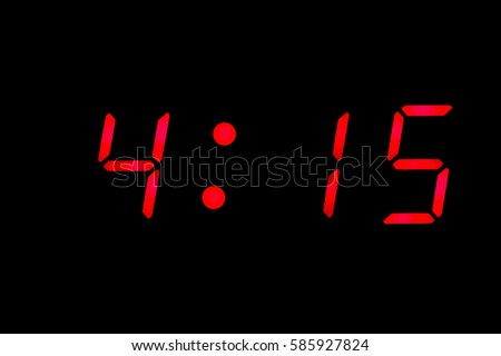 Digital Clock Closeup Displaying 745 Stock Illustration 592505135