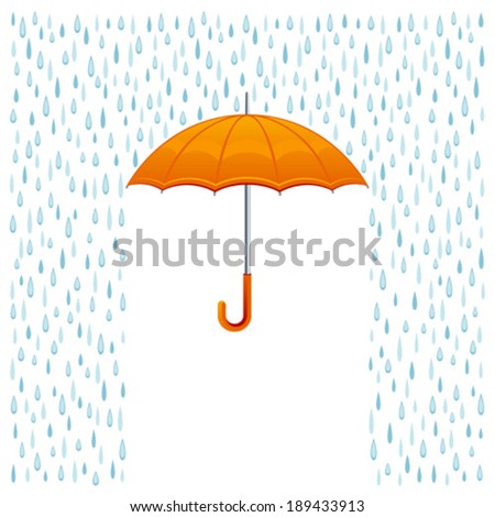 Rain and umbrella
