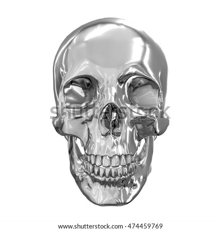 Human Skull Isolated On White Background Stock Illustration 474459769