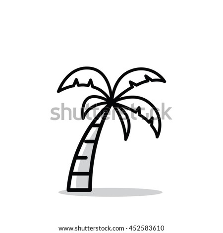 Palm Tree Icon Stock Vector 452583610 - Shutterstock