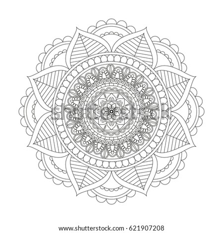 Mandala Round Ornament Pattern Stock Vector 95216224
