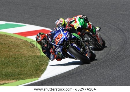 MUGELLO - ITALY, JUNE 3: Spanish Yamaha rider Maverick Vinales during the qualifying of the 2017 MotoGP OAKLEY GP of Italy at Mugello circuit on June 3, 2017 in Italy.