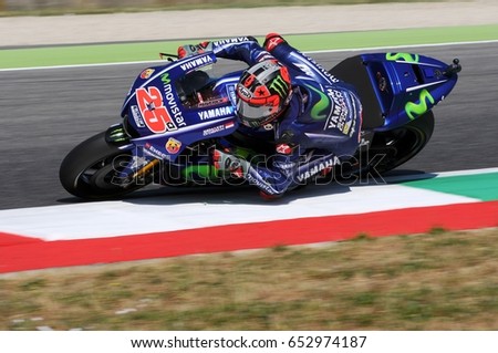 MUGELLO - ITALY, JUNE 3: Spanish Yamaha rider Maverick Vinales during the qualifying of the 2017 MotoGP OAKLEY GP of Italy at Mugello circuit on June 3, 2017 in Italy.