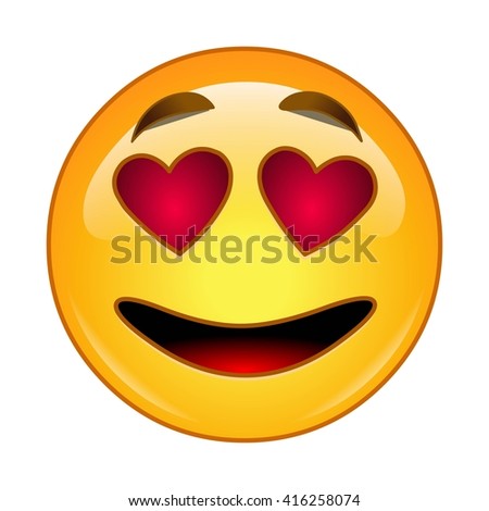 Happy Emoticon Open Mouth Smiling Eyes Stock Vector 339235757 ...