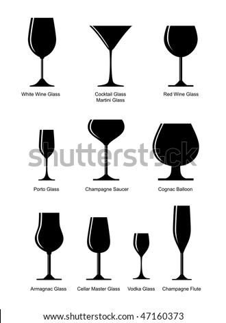 collection of black alcoholic glass