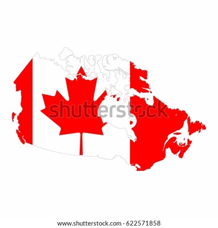 Canada Map Flag Clipping Path 3d Stock Illustration 62653894 - Shutterstock