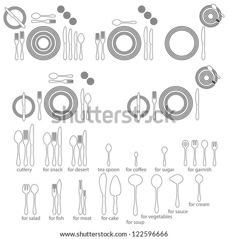 Etiquette Proper Table Setting Stock Vector 122596666 - Shutterstock Etiquette Proper Table Setting Stock Vector 122596666 - Shutterstock