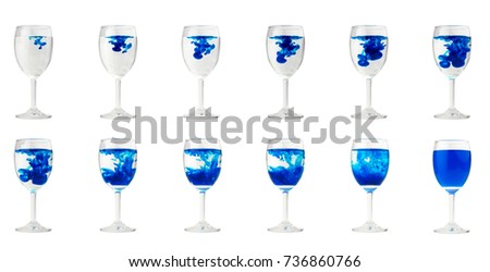 Download Blue Food Coloring Diffuse Water Inside Stock Photo 736860766 - Shutterstock
