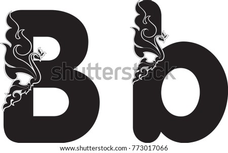 Swirl Doodle Alphabet Letter B Abstract Stock Vector 773017066 ...