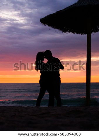 Silhouettes Man Woman Standing Holding Hands Stock Vector 24741067 ...