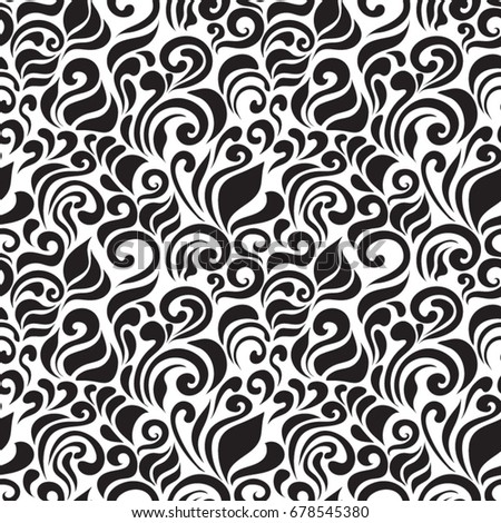 Black White Vector Seamless Pattern Vintage Stock Vector 132622259 ...