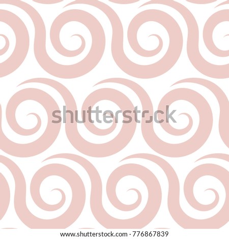 Seamless Curls Pattern Curly Swirls Shapes Stock Vector 776867839 ...