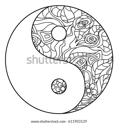 Download Yin Yang Zentangle Hand Drawn Mandala Stock Vector ...