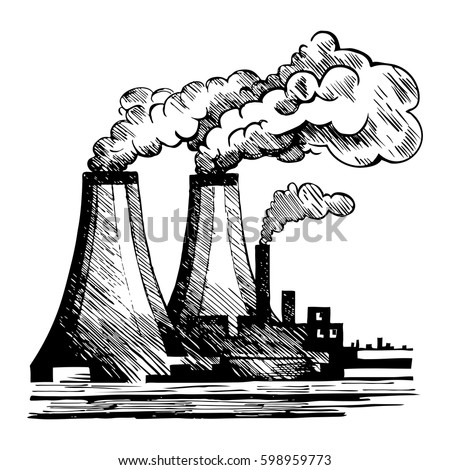 Air ecology and the problem of air pollution harmful gas emissions by industry vector Air ecology and the problem of air pollution harmful gas emissions by industry vector