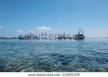 Nam Du, Kien Giang, vietnam asia sea with fishing boats