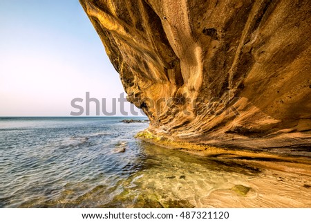 Wavy Cave on Ly Son Island, Quang Ngai Province, Vietnam