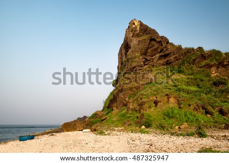 Thoi loi mount on Ly Son Island, Quang Ngai Province, Vietnam