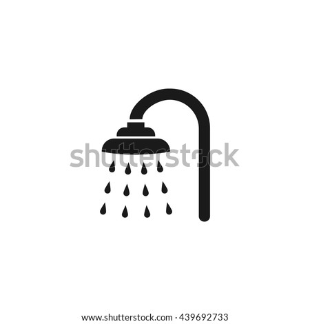 Shower icon Vector. Flat icon Shower. Flat vector illustration for web banner, web and mobile. Vector Shower icon graphic. Vector icon isolated on white background. Shower vector icon in black.